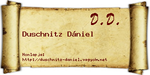 Duschnitz Dániel névjegykártya